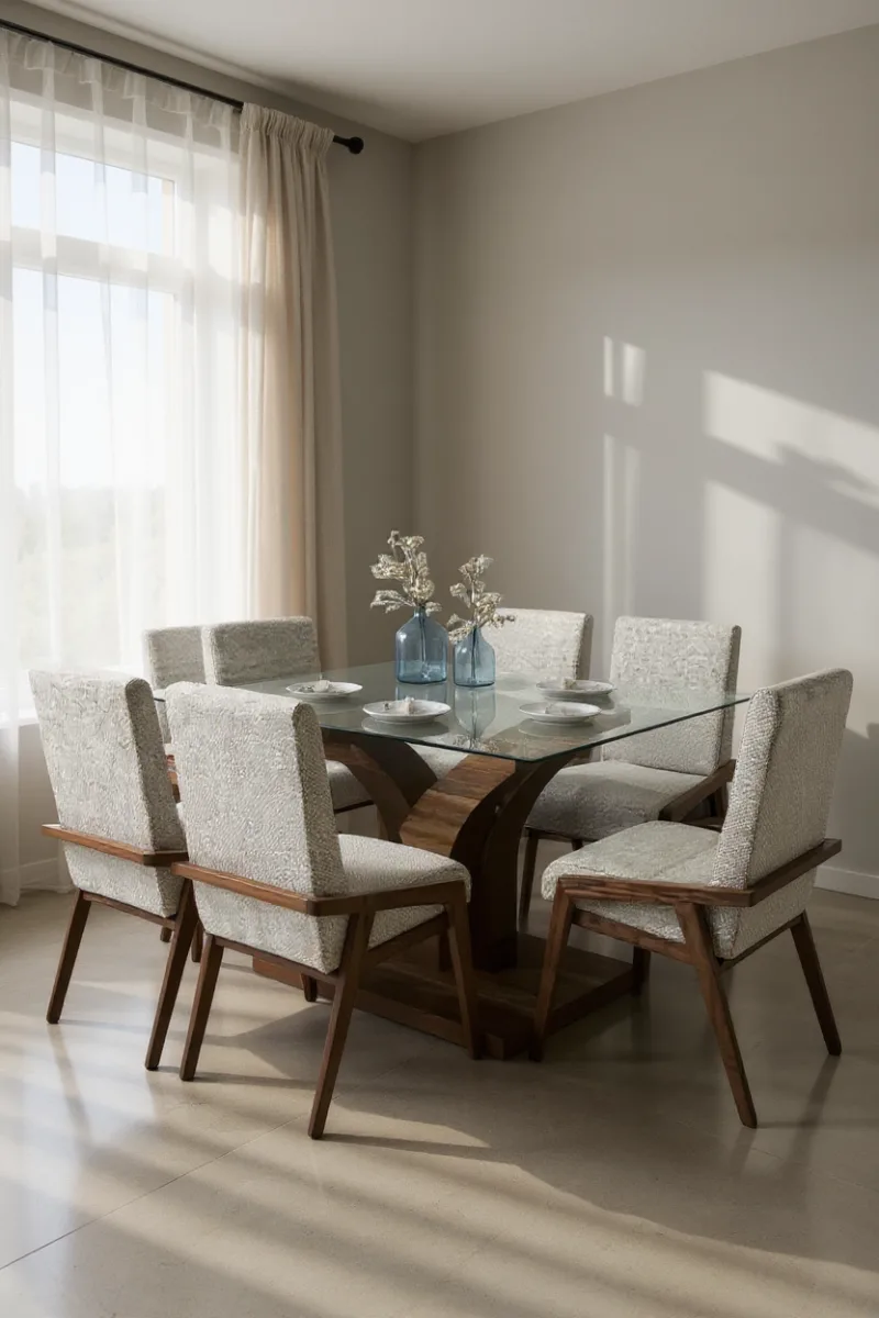Comedor dubai de vidrio